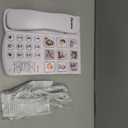 Big Button Phone for Seniors, Corded Landline Telephone with Handsfree Function and 9 Groups of Memory, One-Touch Dialling,Suitable People with Vision Disorders/Hearing Damage (EX-LD-858HF)