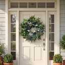 24'' Eucalyptus Wreaths for Front Door,Spring Summer Fall Winter Wreaths,Large Outdoor Greenery Wreaths for Porch,Wall,Holiday,Home Decor-Spring, Summer, Fall, Winter All Seasons
