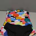 Tempt Me Two Piece Tankini Bathing Suits for Women One Shoulder Swim Top with Bottom Swimsuits (X-Small, Color Block)