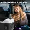 OLIXIS Portable Car Refrigerator, 17QT Single-Zone Electric Cooler for Vehicles, -4-68 Freezer Smart Control via Bluetooth with Car Battery Protection, Child Lock, 12/24V DC & 100-240V AC Powered
