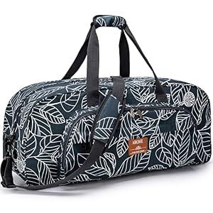 AROME Yoga Mat Bag for Women Men, Large Canvas Yoga Bag for 1/4" 1/3" 2/5" 1/2" Extra Thick Exercise Yoga Mat Gym Tote Sports Duffle Bag Carrying Bags with Wet Pocket & Shoulder Strap & Mat Strap