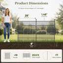 No Dig Garden Fence Outdoor for Yard, 32in (H) x 23.6ft(L)