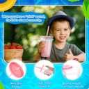 Mifoci 12 Pcs Plastic Tumbler with Lids and Straws Reusable Plastic Tumblers Bulk Mug Tumbler with Straw and Lid Tumbler Ice Cold Drinking Cup for Water Smoothie Birthday Party (Pink,16oz)