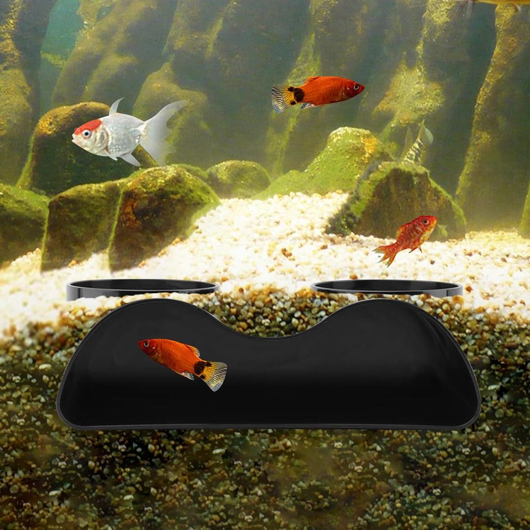 Aquarium Underground Tunnel Cave, Fish Tank Decor Decoration Hideout, Natural Curve Two Hole Viewing Fish & Shrimp Under Gravel Tunnel for Avoid Aggressive Behavior