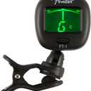 Fender FT-1 Professional Guitar Tuner Clip On, Stocking Stuffers, Full-Range Chromatic Guitar Tuner with Dual-Rotating Hinges, A4 Calibration (Black)
