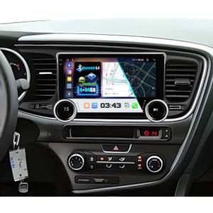 [4+64G] Upgrade Android Radio for Kia Optima K5 2013 2014 2015: 10.1 inch IPS Touchscreen Carplay Stereo - Background Mode, CarMate, Lenshood, BT5.4, 5G/WiFi, GPS, FM/AM/RDS Radio+ AHD Backup Camera