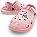 POPO PEA Girls Durable Roomy Sandals Little Big Kids Luminous Slip on Clogs Boys Children Pool Water Garden Swim Beach Slipper 34-35