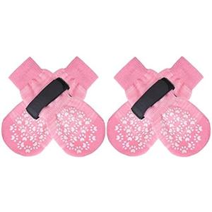EXPAWLORER Anti Slip Dog Socks to Prevent Licking Paws, Dog Shoes for Hot Pavement, Dog Booties for Small Medium Large Senior Dogs, Traction Control Boots & Paw Protectors for Hardwood Floors Size XS