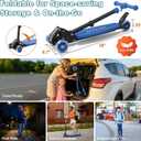 3 Wheel Kids Kick Scooter for Ages 3-12, Lean-to-Steer, Light-Up Wheels, 3-Level Adjustable Handlebar 27.5-33, Wide Non-Slip Deck, Dual Rear Brake,Travel Foldable, for Boys & Girls Toy Gifts