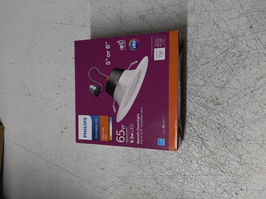 Philips 65W 5/6" Retrofit Downlight Soft White: Energy Star Certified Recessed Can Light, 750 Lumens, E26 Base
