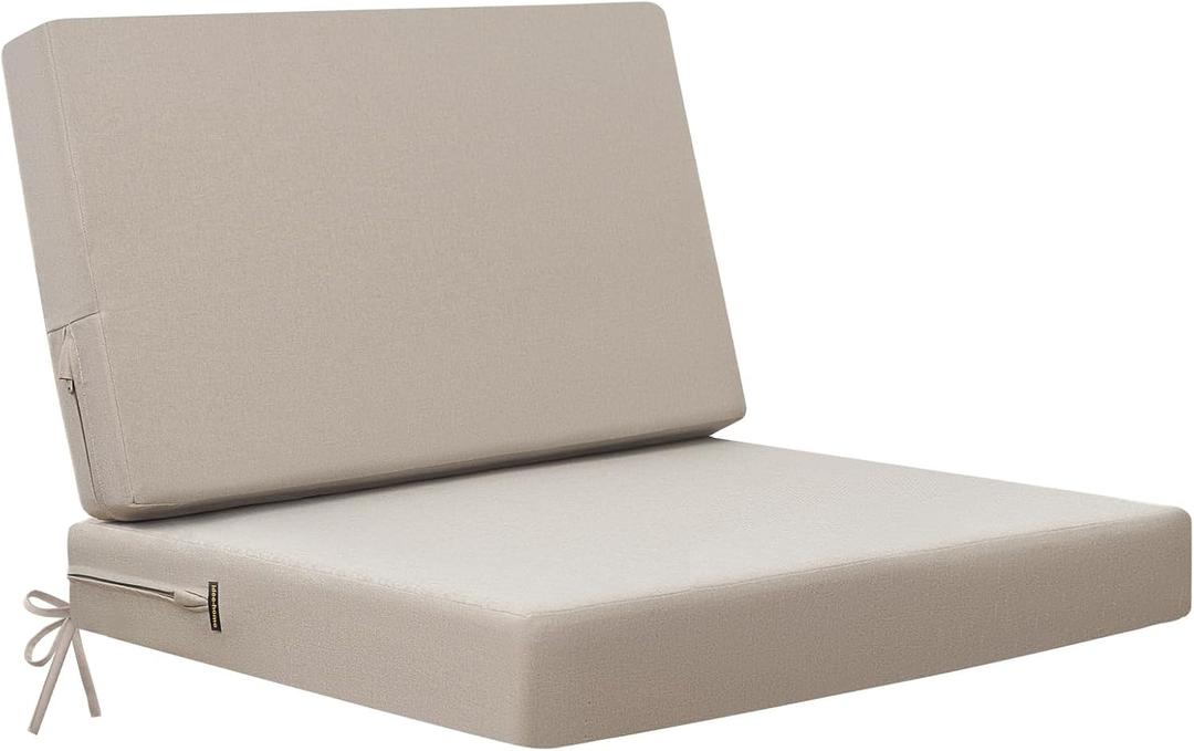 idee-home Outdoor Cushions for Patio Furniture, Outdoor Seat Cushion, Waterproof Couch Hampton Bay Deep Seat Replacement Chair Cushions for Garden Lawn Backyard Deck, 28.5 x 28.5
