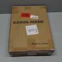 CAROLMADE Ottoman Foot Rest, Suede Small Ottoman Foot Stool with Legs Modern Footstool Ottomans for Living Room Entryway Office, Green