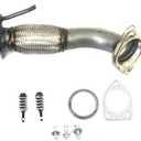 Exhaust Front Flex Pipe Direct Fit Compatible with Honda Accord 2008 2009 2010 2011 2012 2.4L, Compatible with Acura TSX 2.4L 2009 2010 2011 2012 2013 2014