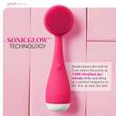 PMD Clean Mini - Smart Facial Cleansing Device with Silicone Brush & Anti-Aging Massager - Waterproof - SonicGlow Vibration Technology - Clear Pores and Blackheads - Lift, Firm, and Tone Skin