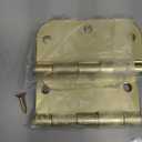 Design House Interior Door Hinges, 3.5 in. x 3.5 in., Rounded, 5/8-in. Radius, Steel, Pre-Lubricated, Door Hardware, Satin Brass, 3-Pack, 181396