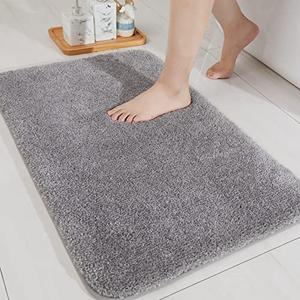 COSY HOMEER Bath Rugs for Bathroom Extra Thick - Anti-Slip Bath Mats Soft Plush Yarn Shaggy 100% Strong Mirco Polyeste Mat Living Room Bedroom Mat Floor Water Absorbent(Grey,20x32 - Inches) COSY HOMEER Bath Rugs for Bathroom Extra Thick - Anti-Slip Bath Mats Soft Plush Yarn Shaggy 100% Strong Mirco Polyeste Mat Living Room Bedroom Mat Floor Water Absorbent(Grey,20x32 - Inches)