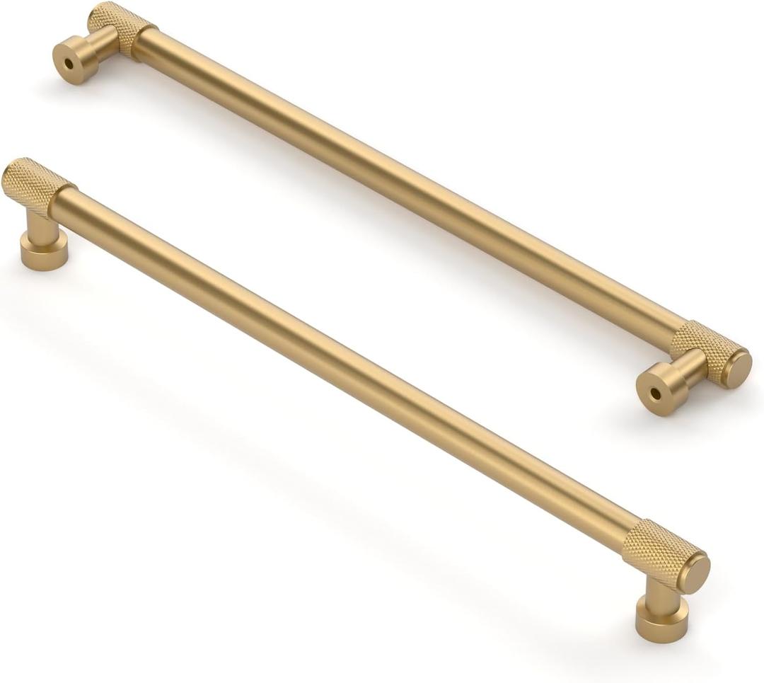 Asidrama 10 Pack 10 Inch(254mm) Champagne Bronze Cabinet Pulls Cabinet Handles Cupboard Handles Kitchen Cabinet Hardware for Cupboard Drawer Pulls