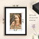 9x12 Picture Frame Sef of 10, Display Pictures 6x8 with Mat or 9 x 12 Without Mat, Photo Frame Collage for Wall Gallery Decor, Wall Mounted, Black