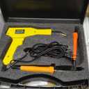 Plastic Welder, 2 in 1 Plastic Welding Kit, SONNLER 1000PCS Hot Stapler Plastic Repair Kit For Car Bumper Crack Repair with Iron, Rods, Metal Mesh, Abrasive Paper, Aluminum Tape (Yellow)