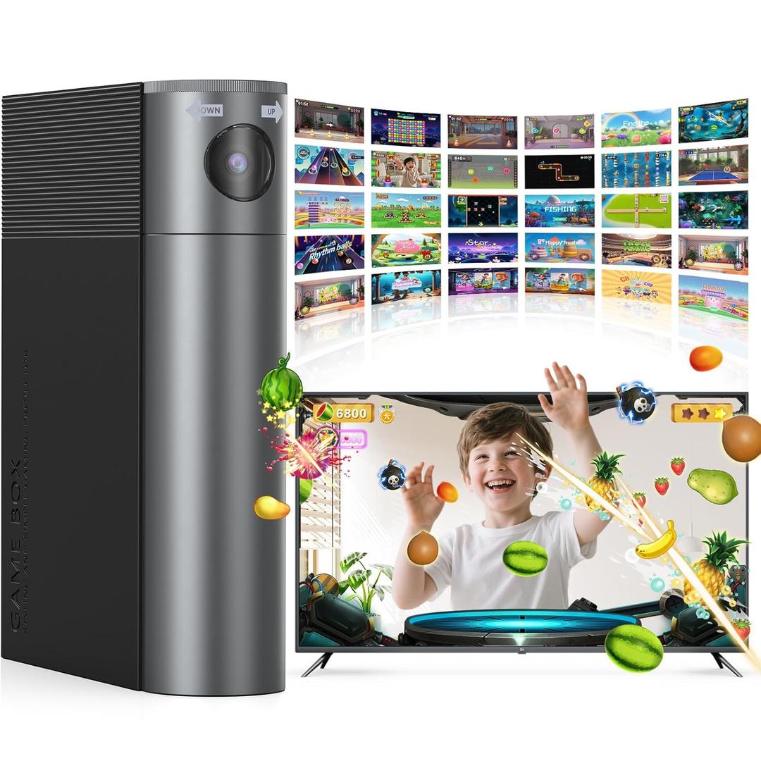 MetFut Motion Video Game Console for Kids & Adults, Plug & Play AR Camera Games for TV, for Indoor Physical Play & Interactive Family Fun. Great for Family Game Night, Playtime, and Playdates