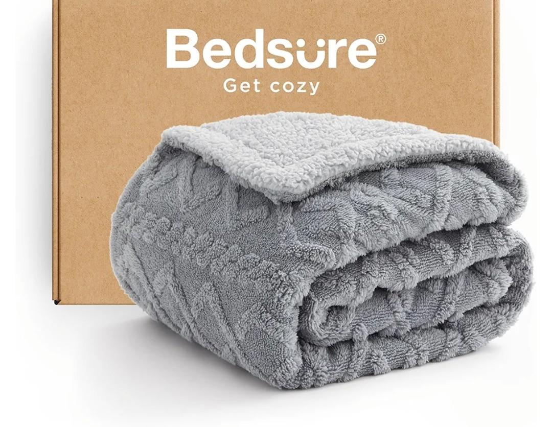 Couch - Fluffy & Cozy Cable Jacquard Tufted Throw for Women Gift, Thick and Warm Christmas Blanket for Winter, Grey, 50x70 Inches Couch - Fluffy & Cozy Cable Jacquard Tufted Throw for Women Gift, Thick and Warm Christmas Blanket for Winter, Grey, 50x70 Inches