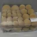 Velvet Christmas Ball Ornaments Set-46pcs Flocked Shatterproof Christmas Tree Decorations Plastic Xmas Decorative Hanging Ornaments for Xmas Holiday Home Decor, 3 Sizes (Light Khaki)