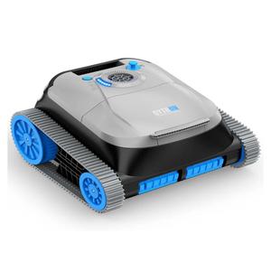 NIXBOT QP5 Robotic Pool Cleaner, Cordless Pool Vacuum for Inground Pools, Dual-Motor Turbine System, Robotic Pool Vacuum for Above Ground Pools with Wall Climing and Navigation Technology