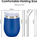 IEOVIEE 32Pack 12oz Stainless Steel Wine Bulk Tumblers with Lids and Straws | Vacuum Insulated Double Wall Travel Coffee&Beer Mugs, Powder Coated Tumbler Bulk Cup for Cold&Hot Drinks (Mixed color)