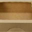 ONE MORE 10inch Natural Kraft Bakery Pie Boxes With PVC Windows,Large Cookie box 10x10x2.5inch 12 of Pack (Brown,12)