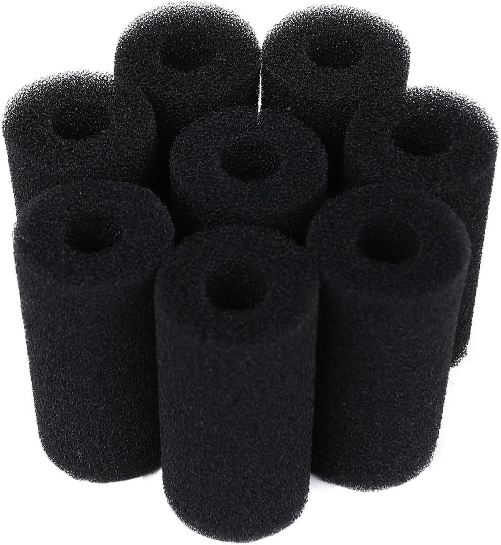 8 Pack Pre-Filter Sponge Aquarium Pre Filter Foam Rolls 0.6 Intake Replacement Sponges for Fish Tank Filter Accessories (1.6''Dx3.1''Hx0.6''Intake)