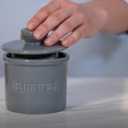 PriorityChef Butter Crock, Ceramic French Butter Dish to Leave On Counter, Light Grey