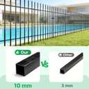 Thealyn Metal Garden Fence 42" H x 30" W, 5 Panels (4 Panels + 1 Gate), Total 12.5 feet, Metal Border Folding Fence, Landscape Fencing Dog Fence Pet Fence for Flower Bed, Yard, Animal Barrier