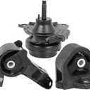 Engine Motor & Transmission Mount Kit 3pcs Compatible with Fits 2003-2005 Honda Civic 1.3L Hybrid Replace A4503 A6588 50805-S5B-305