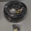 POHIR Pressure Washer Hose 50 ft with 3/8 Inch Quick Connect, Kink Resistant High Tensile Wire Braided,with 2 pcs M22 14mm Adapter Set, 4200 PSI Power Washer Hose