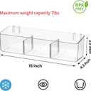 vacane Plastic Over Cabinet Door Organizer, Adhesive Mount Storage Organizer Container Hanging Basket Bins For Craft Room, Pantry, Office, Space Saving Holder for Kitchen Bags-XL 2pack