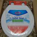 Clorox Round Wood Toilet Seat with Easy-Off Hinges-Wiggle Free Design ‎16.54 x 16.5 x 0.99 inches