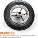 110/50-6.5 Mini Bike Wheel Rear Tire, Rubber Wheel Tire and Rim Package for 49cc 2-Stroke Pocket Rocket Bike Motorcycle