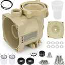 350089 Volute Assembly with Housing, Lid, Locking Ring, Basket, Unions, and Seal Plate Compatible with Pentair Superflo Pool Pump and Spa Inground Pump 353010