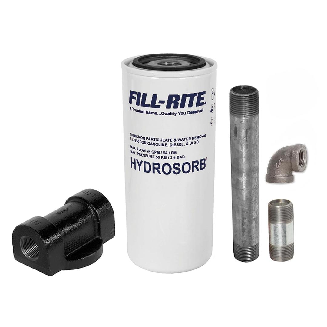 Fill-Rite 1210KTF7019 3/4" 18 GPM (68 LPM) 10 Micron Hydrosorb Fuel Filter with Filter Head Kit