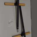 Backpack Over The Door Hanger for Closet Bedroom Two Tiered Schoolbag Bookbag Metal Storage Rack Holder Organizer Backpack Hanger Coat Robe Hook Storage Easy Installation Entryway(Black,1)