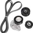 Drive Belt Tensioner and Idler Pulley Serpentine Belt kit, for Mercedes-Benz GLK350 E550 E350 CLK350 GL450 GL550 SLK300 C280 CLS550 S550 SL550 R350, 2006-2011, 2722021419 2722000270 2722021019