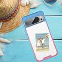 Compatible with Google Pixel 10 Pro XL Case, Clear Cute Gradient Slim Phone Cover Reinforced TPU Bumper Hard PC Back Shockproof Protective Case 6.8 inch 2025 (Blue Pink)