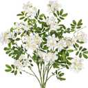 DILATATA Artificial White Flowers 29.5 Inch Long Stem Locust Flower Stems Faux Silk Sophora Japonica Blooms for Home Decor Wedding Centerpieces Wreath Farmhouse Floral Arrangements