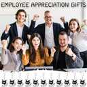 Ferreve 80 Pcs Funny Black Cat Keychains Employees Appreciation Gifts Bulk Its Fine Everythings Fine for Vet Cat Lovers Coworkers