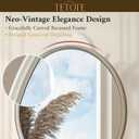 TETOTE Brushed Nickel Mirror 30 inch Round Mirror for Wall, Bathroom, Living Room, Bedroom, Vanity, Entrance