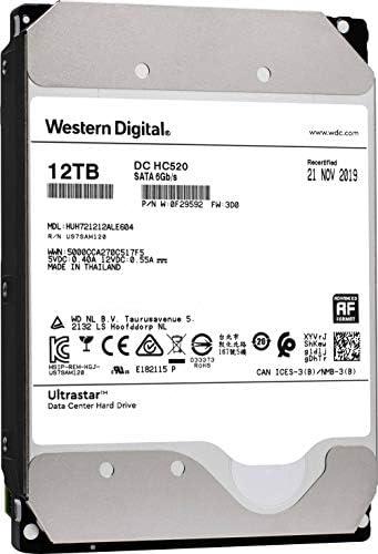 HGST 12TB Ultrastar DC HC520 SATA 6Gb/s 7200RPM 3.5-inch 256MB Cache HUH721212ALE604 0F29592, with Power Disable Feature