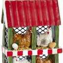 Kurt Adler Chicken Coop with Chickens and Eggs Ornament