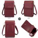 myfriday Small Leather Crossbody Bag for Women with Guitar Strap Mini Crossover Bags & Shoulder Purses with 2 Card Slots