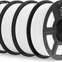 ELEGOO PLA Filament 1.75mm White 4KG, 3D Printer Filament Dimensional Accuracy +/- 0.02mm, 4pcs 1kg Spool(2.2lbs) Fit Most FDM 3D Printers