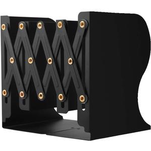 Adjustable Bookend Desktop Bookend Stand Holder Expandable Bookcase (Black)